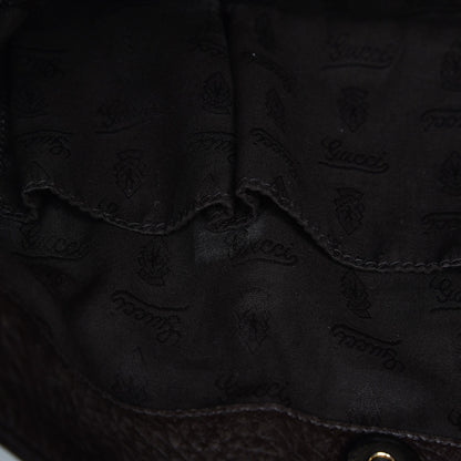 Gucci Calfskin Web Heritage Shoulder Bag Dark Brown 10 of 16