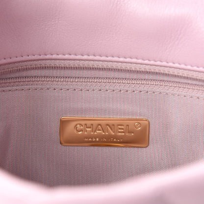 Chanel Lambskin Quilted Medium Chanel 19 Flap Light Pink 8 of 10