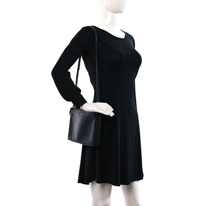 Celine Lambskin Large Trio Crossbody Bag Black 2 of 10