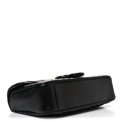 Gucci Lambskin Matelasse Large GG Marmont Shoulder Bag Black 4 of 10