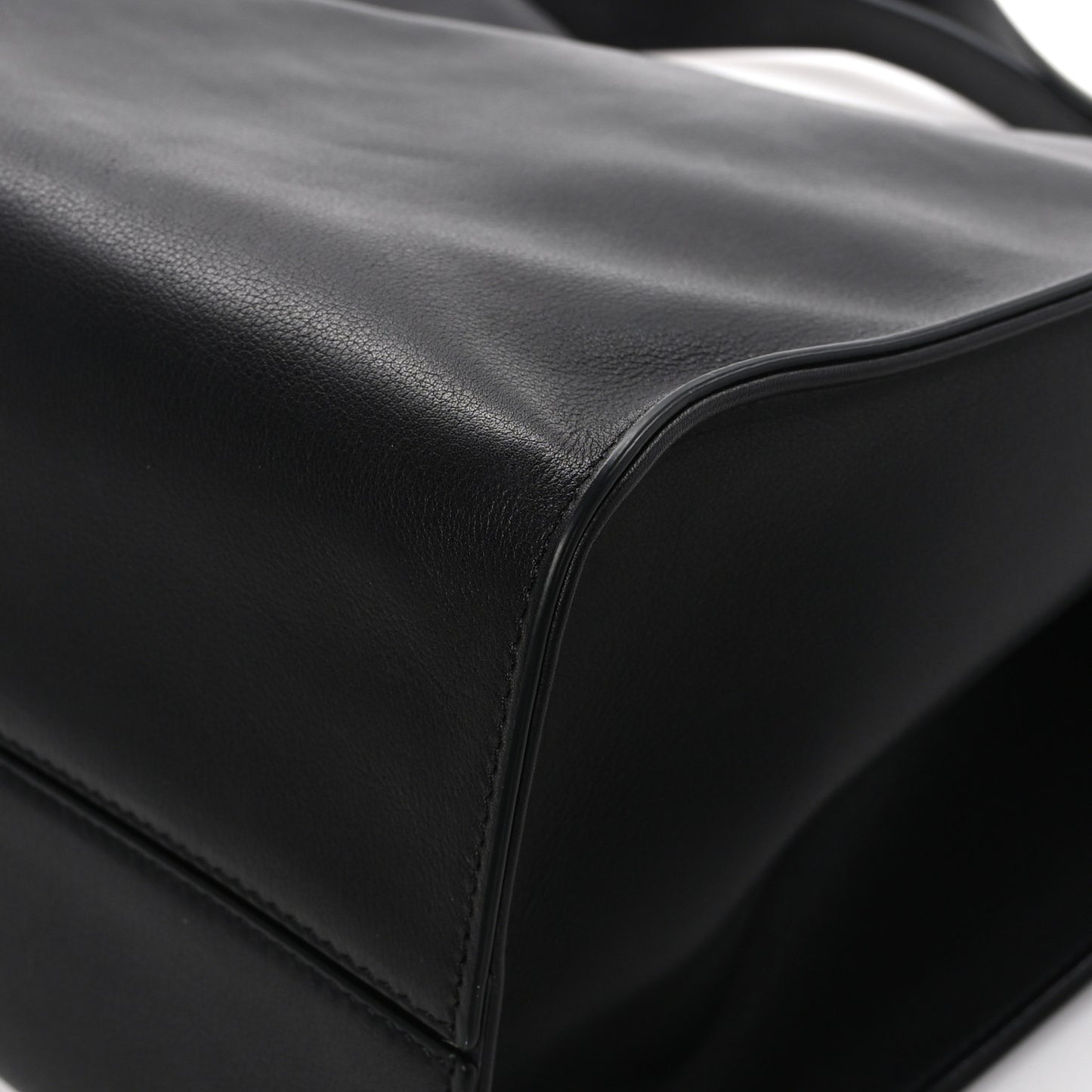 Polished Saddle Calfskin Alexia Bag Black
