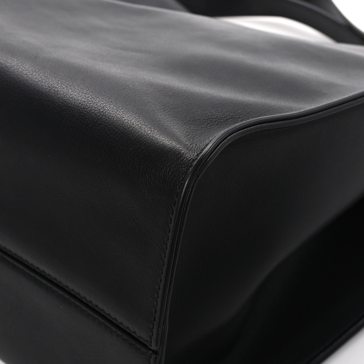 The Row Polished Saddle Calfskin Alexia Bag Black 12 of 12