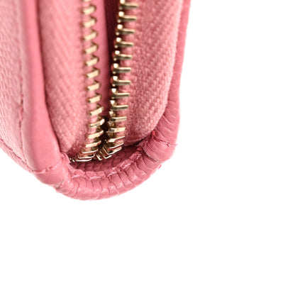 Chanel Caviar Quilted Zip Card Holder Pink 8 of 9