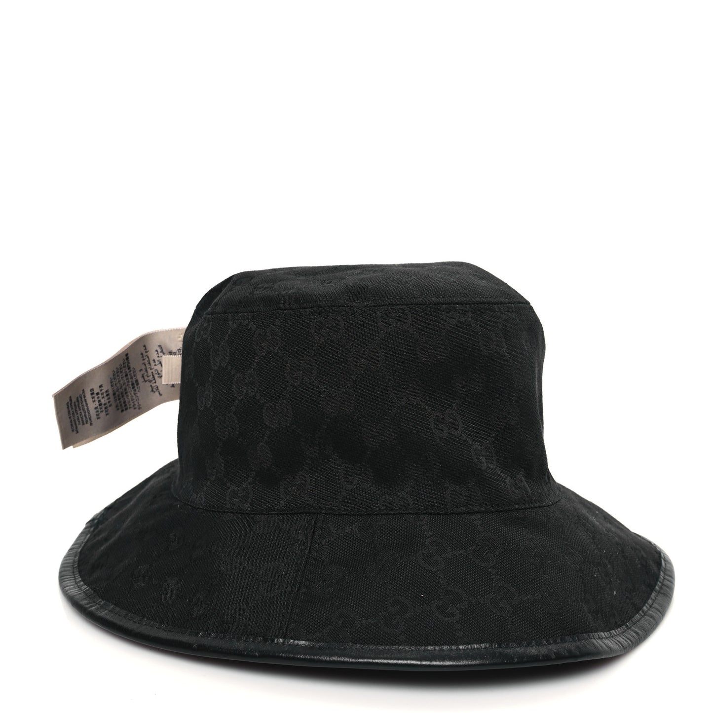 Wool Nylon GG Monogram Reversible Bucket Hat XL Black Grey