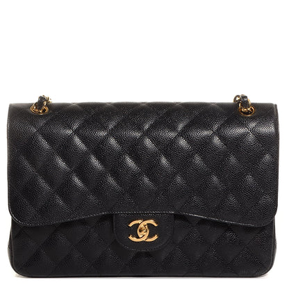 Chanel Caviar Quilted Jumbo Double Flap Black 1 of 10