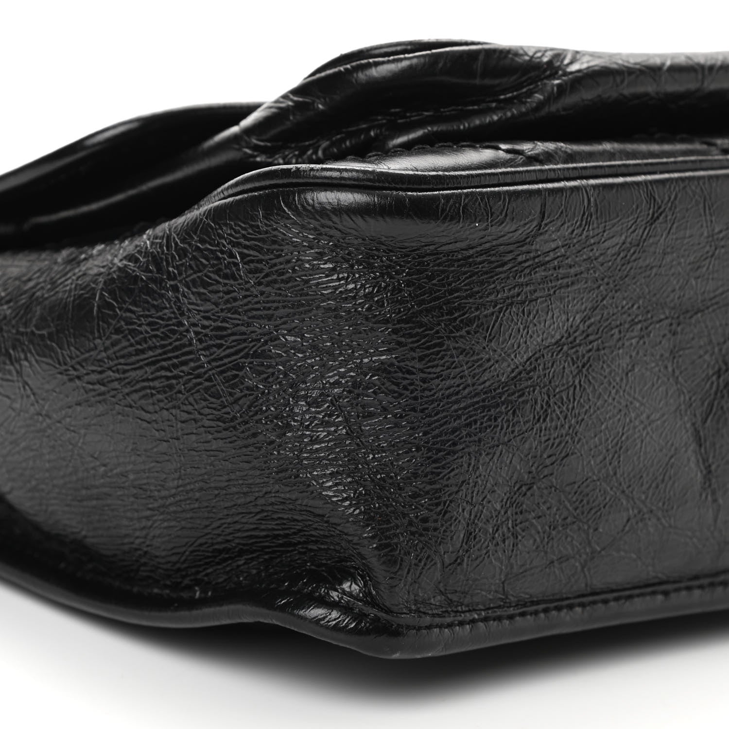 Saint Laurent Crinkled Calfskin Matelasse Monogram Medium Niki Chain Satchel Black 9 of 13