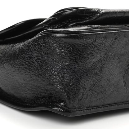 Saint Laurent Crinkled Calfskin Matelasse Monogram Medium Niki Chain Satchel Black 9 of 13
