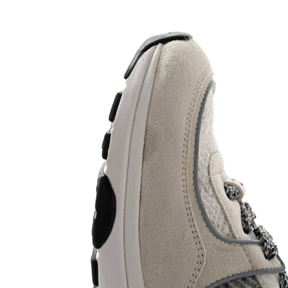 Chanel Fabric Suede Calfskin Womens CC Sneakers 36.5 Ivory Light Gray White 9 of 11