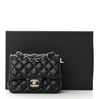 Chanel Lambskin Quilted Mini Square Flap Black 13 of 13