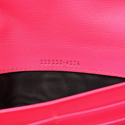Gucci GG Supreme Monogram Continental Heart Wallet Fluorescent Fuchsia 7 of 15