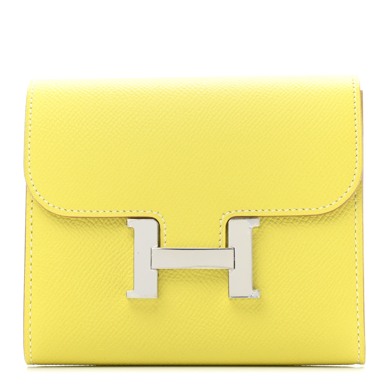 Hermes Epsom Constance Short Wallet Lime 1 of 6