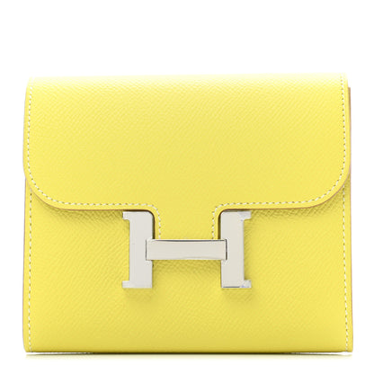 Hermes Epsom Constance Short Wallet Lime 1 of 6