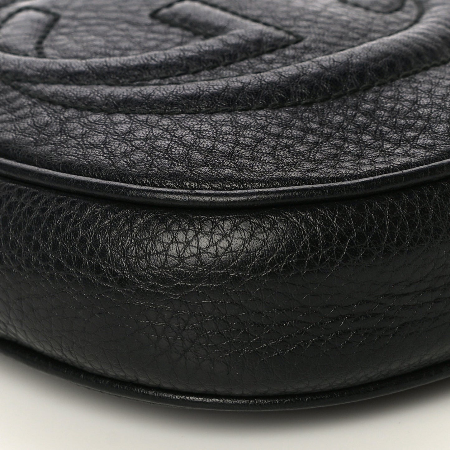 Pebbled Calfskin Mini Soho Chain Bag Black