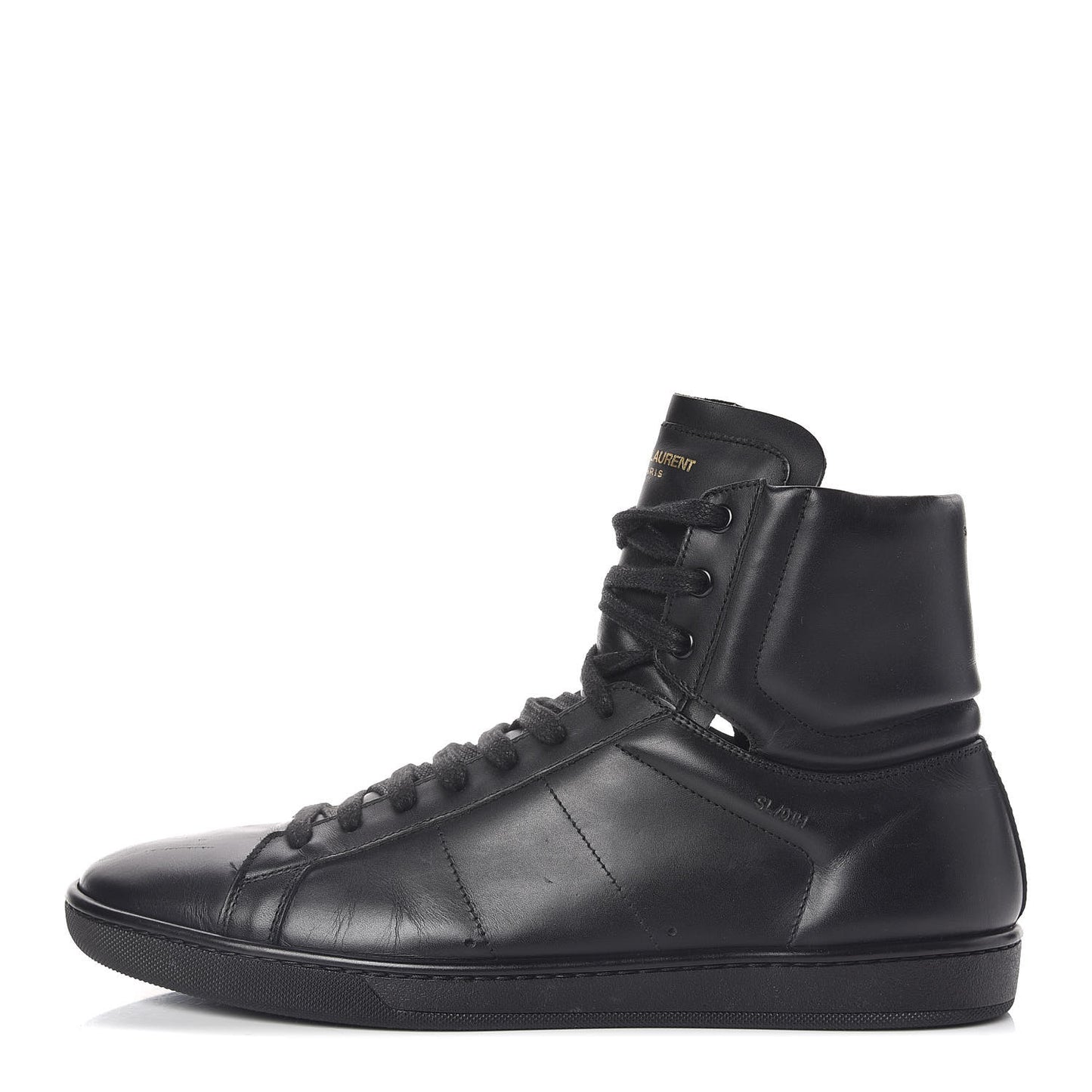 Calfskin Mens Court Classic SL/01H High Top Sneakers 43.5 Black