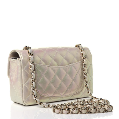 Chanel Iridescent Lambskin Quilted Mini Rectangular Flap Ivory 2 of 4