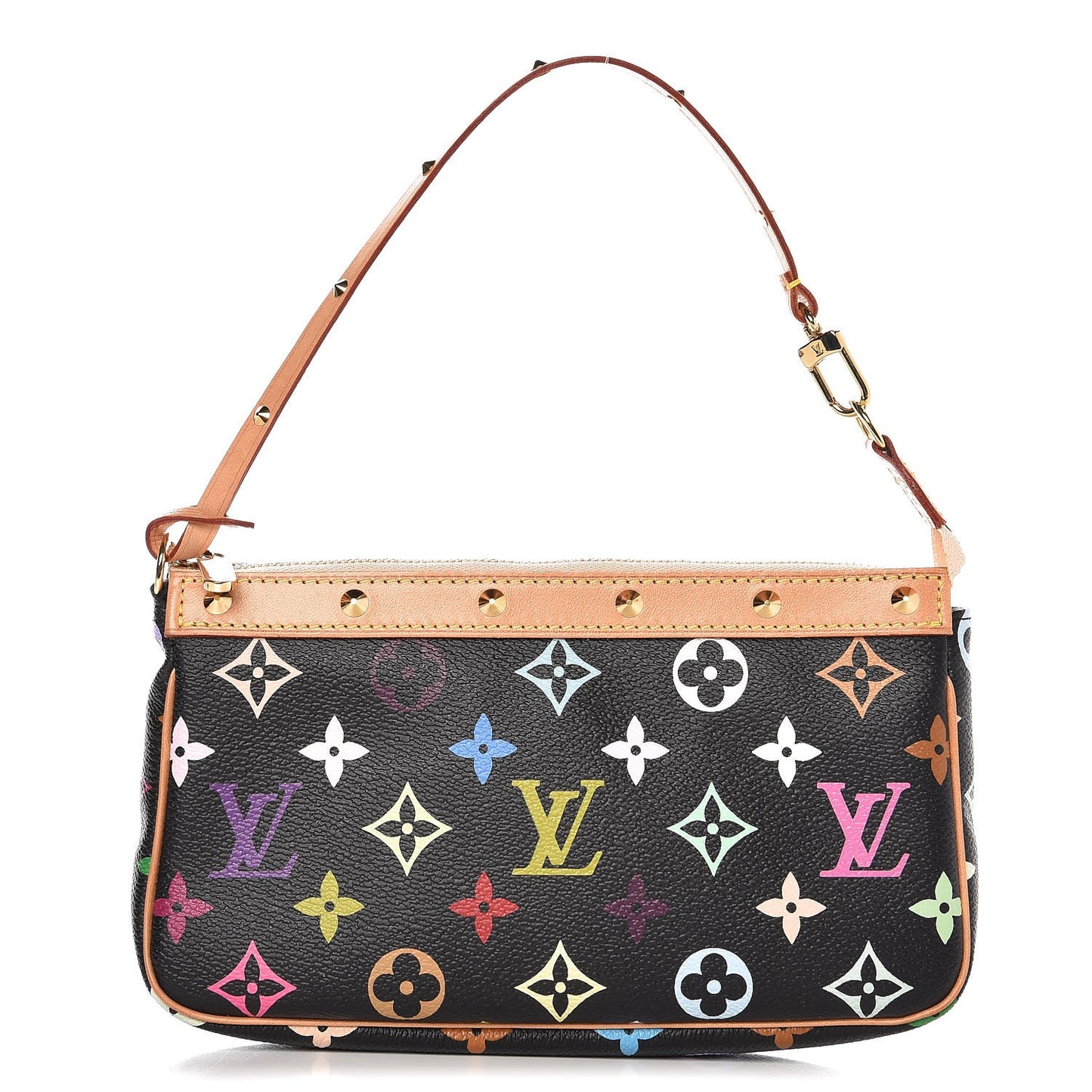 Monogram Multicolor Pochette Accessories Black