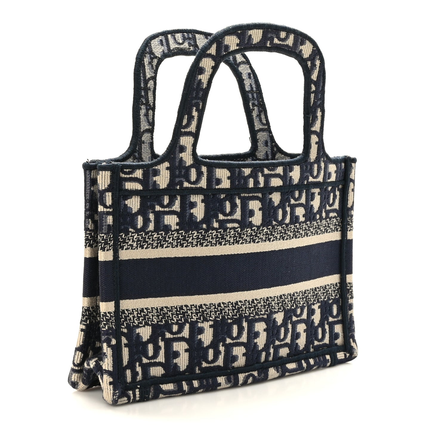Oblique Mini Book Tote Blue Multicolor
