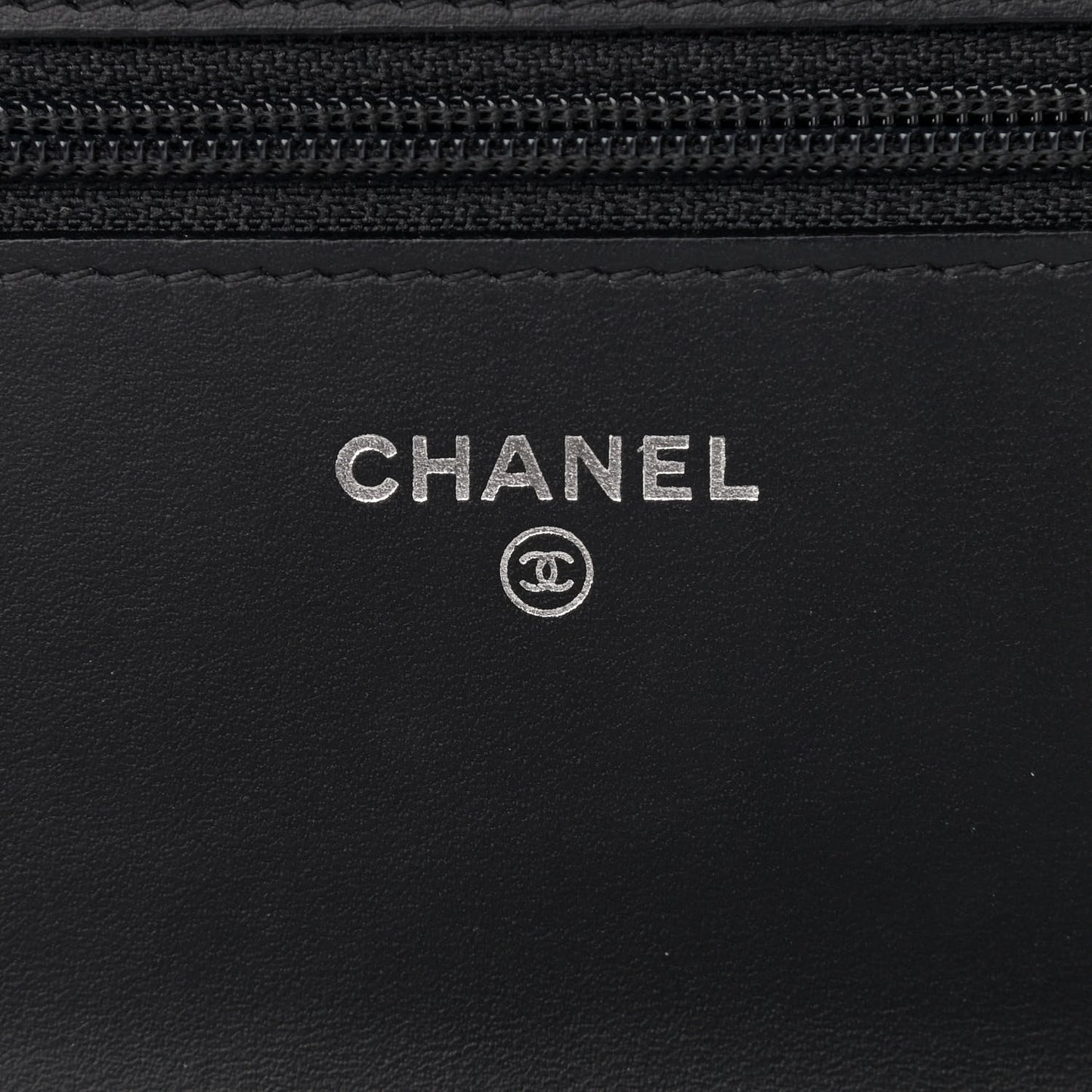 Aged Calfskin Quilted Lucky Charms 2.55 Reissue Wallet On Chain WOC Black