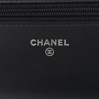 Chanel Aged Calfskin Quilted Lucky Charms 2.55 Reissue Wallet On Chain WOC Black 5 of 11