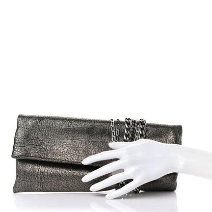 Jimmy Choo Calfskin Chandra Clutch Grey 2 of 7