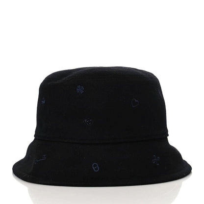 Hermes Cashmere Debbie Charms Bucket Hat 59 Black 2 of 7