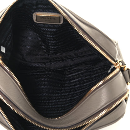 Prada Vitello Phenix Medium Double Zip Shoulder Bag Argilla 5 of 11