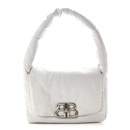 Balenciaga Thin Calfskin Small Monaco Sling Shoulder Bag Light Blue White White 1 of 10