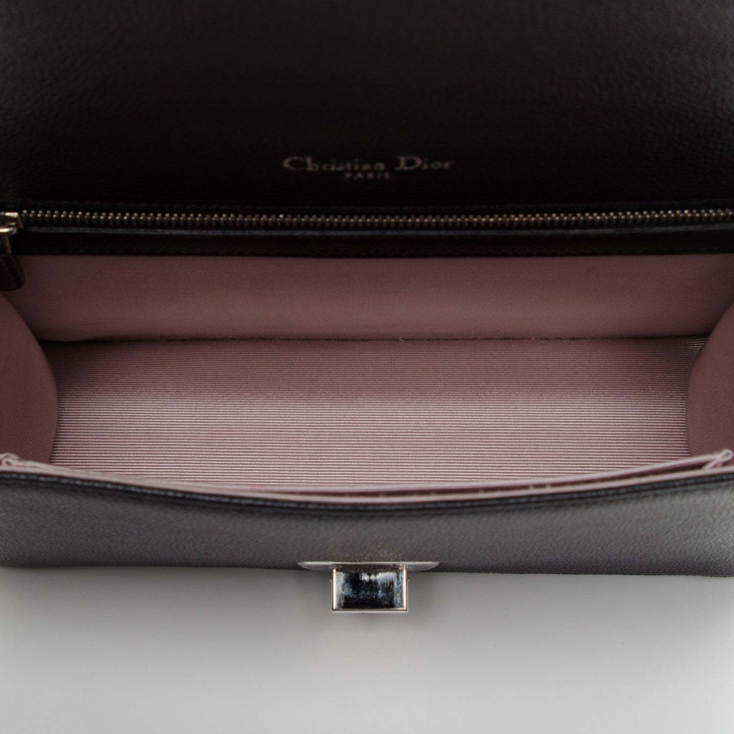 Christian Dior Grained Calfskin Medium Diorama Flap Bag Black 5 of 7
