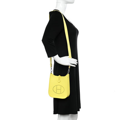 Hermes Taurillon Clemence Evelyne TPM Limoncello 2 of 11