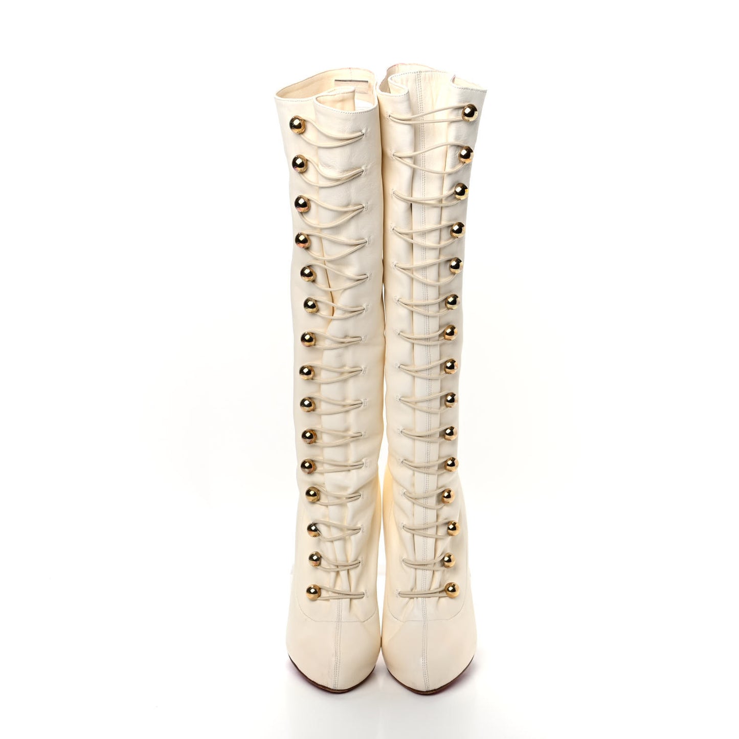 Calfskin Alta Fifre 120 Tall Boots 37 White