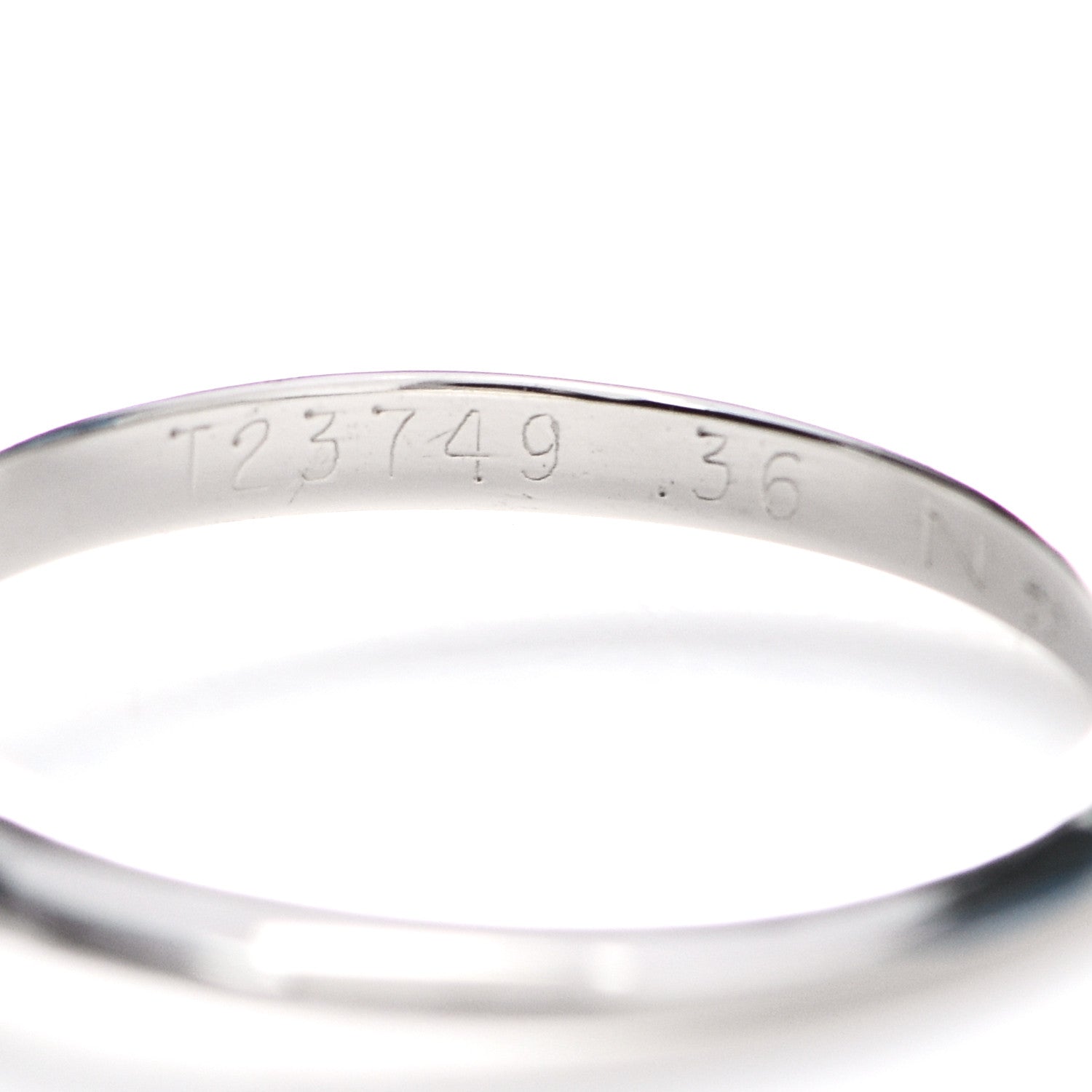 Tiffany Platinum Diamond .36ct Solitaire Engagement Ring 50 5.25 6 of 7