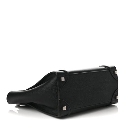 Celine Drummed Calfskin Micro Luggage Black 4 of 9