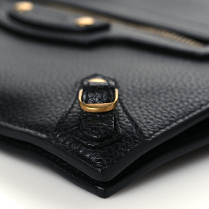 Balenciaga Grained Calfskin Neo Classic Gold Hardware Multipouch Black 10 of 10
