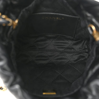Chanel Shiny Calfskin Quilted Mini Chanel 22 Black 5 of 11