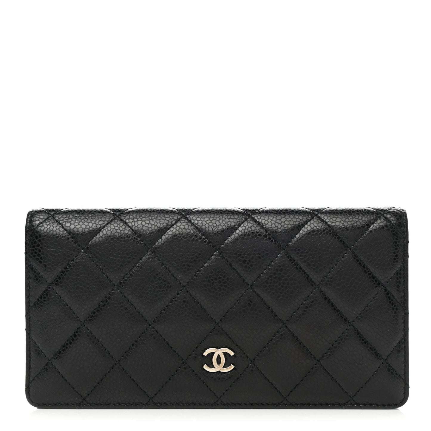 Caviar Quilted Yen Wallet Black