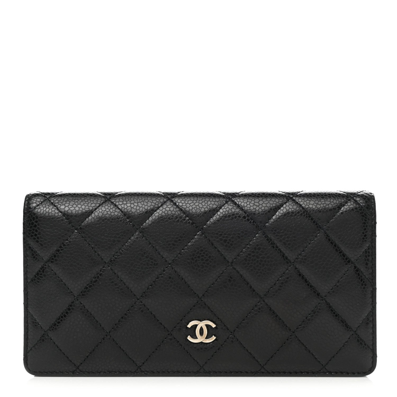 Chanel Caviar Quilted Yen Wallet Black 1 of 10