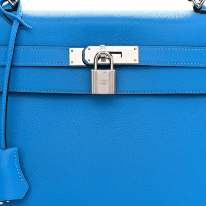 Hermes Evercolor Kelly Retourne 32 Bleu Hydra 7 of 10