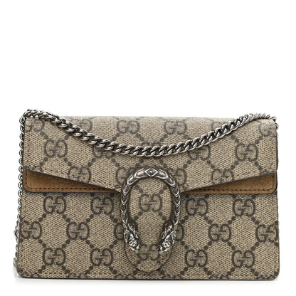Gucci GG Supreme Monogram Super Mini Dionysus Shoulder Bag Taupe 1 of 11