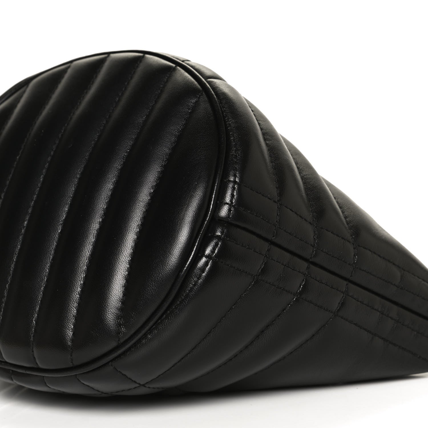 Burberry Lambskin Quilted Small Crescent Lola Bag Black 9 of 9