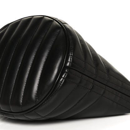 Burberry Lambskin Quilted Small Crescent Lola Bag Black 9 of 9