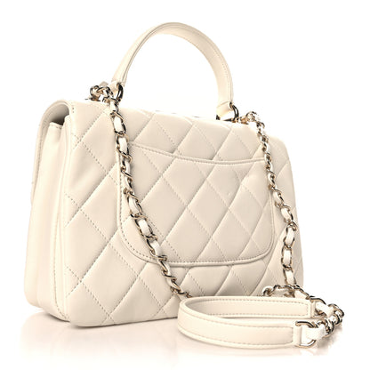 Chanel Lambskin Quilted Small Trendy CC Dual Handle Flap Bag White 3 of 11