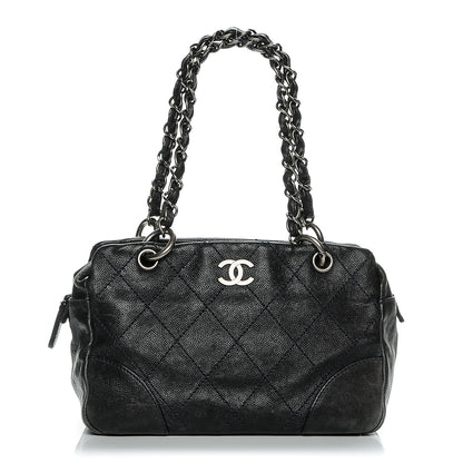 Chanel Distressed Caviar Outdoor Ligne Tote Navy 9 of 16