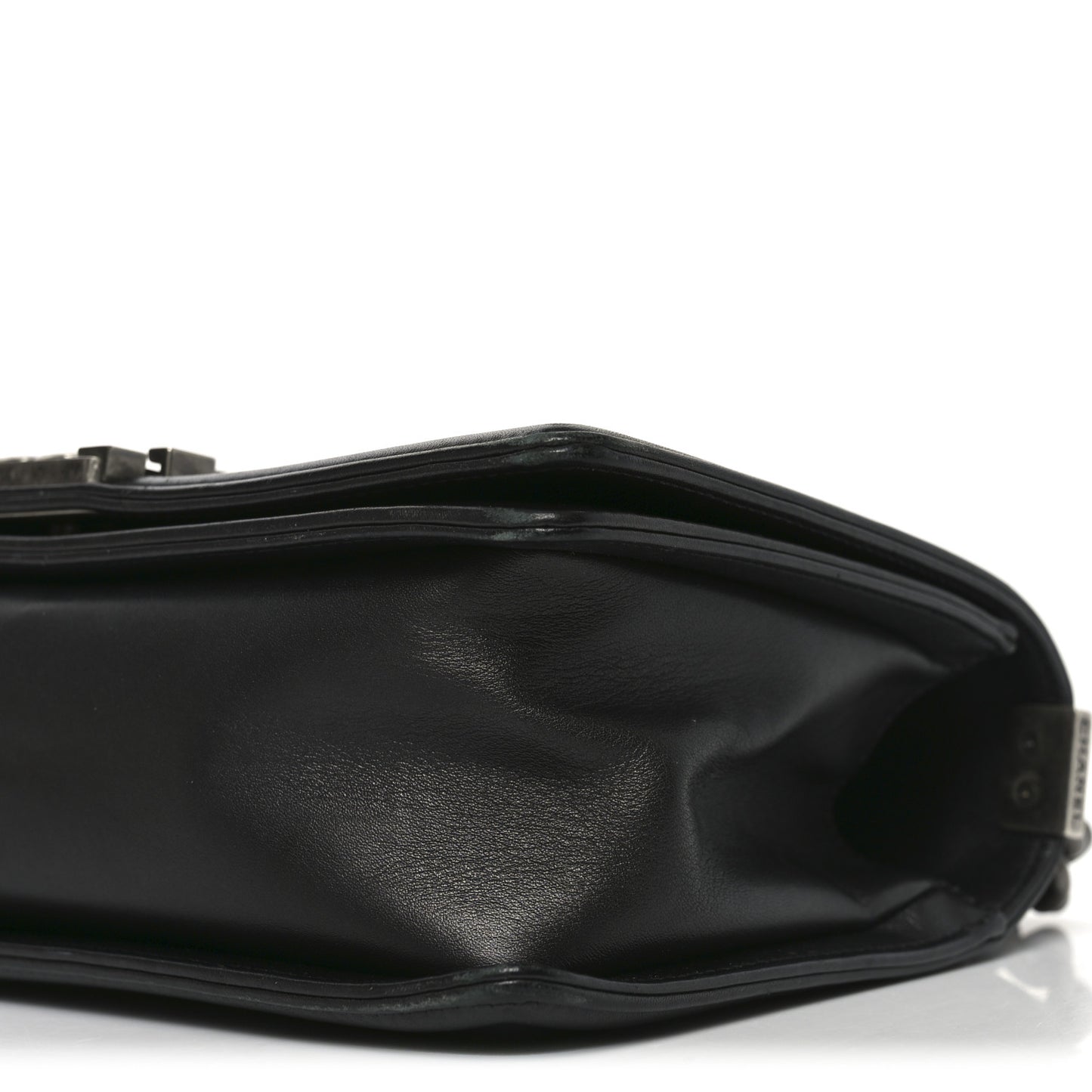 Lambskin Quilted Medium Boy Flap Dark Grey