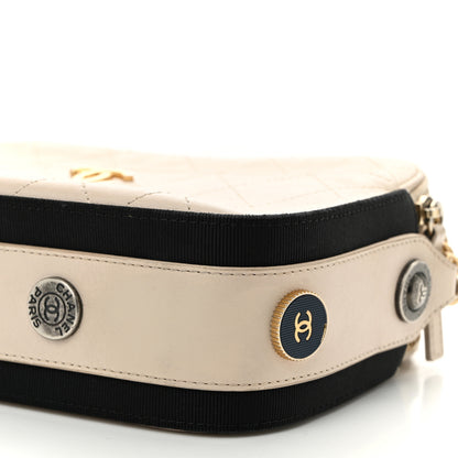 Chanel Calfskin Grosgrain Stitched Button Up Camera Case Light Grey 10 of 12