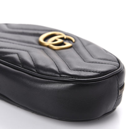Gucci Calfskin Matelasse GG Marmont Belt Bag 75 30 Black 7 of 11