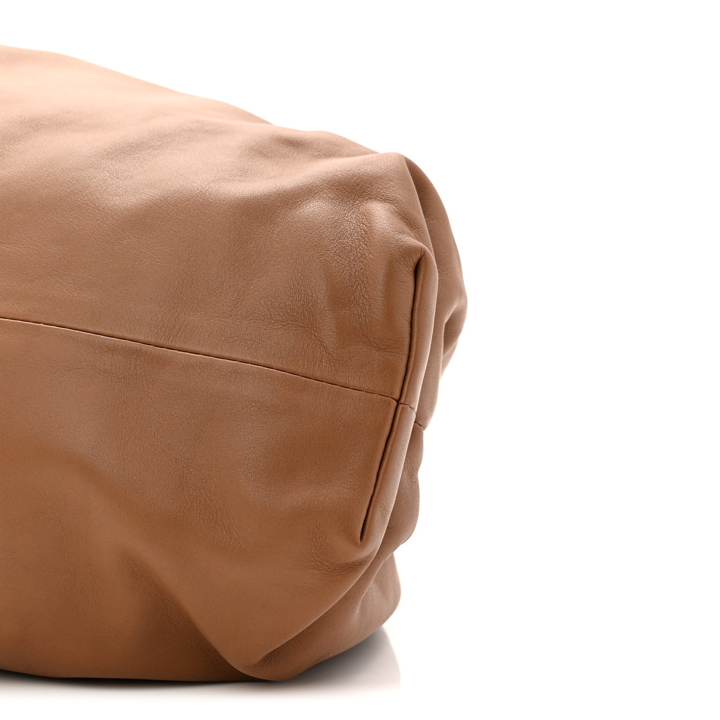 Smooth Butter Calf The Pouch Oversized Clutch Cammello