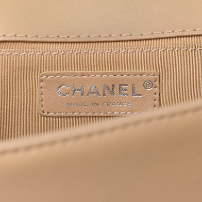 Chanel Lambskin Quilted Medium Boy Flap Ivory Havana Beige 5 of 9
