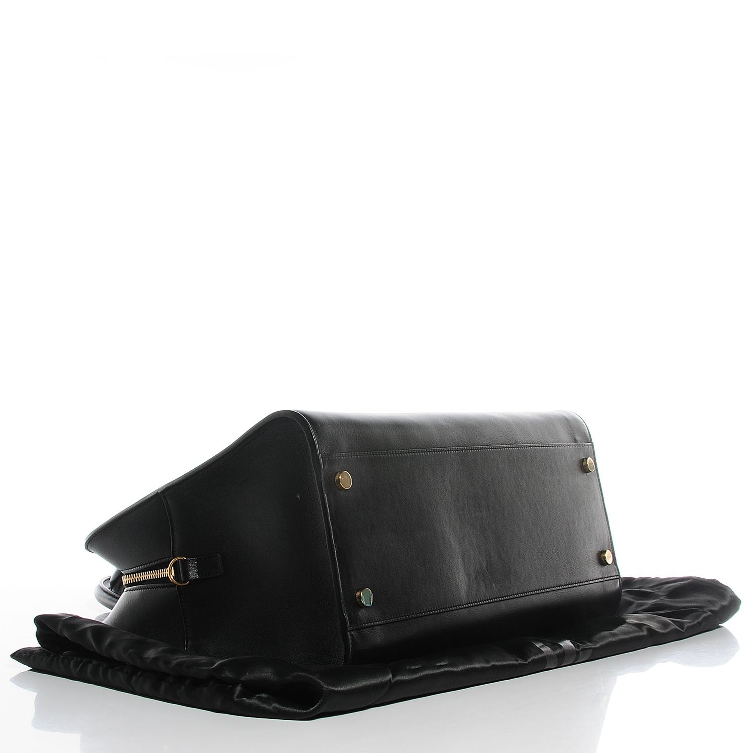Saint Laurent Smooth Calfskin Medium Monogram Cabas Black 4 of 10