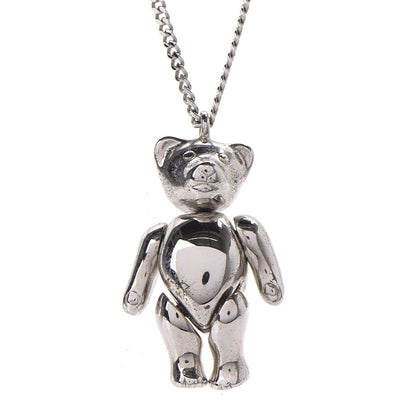 Christian Dior Teddy Bear Necklace Silver 4 of 7