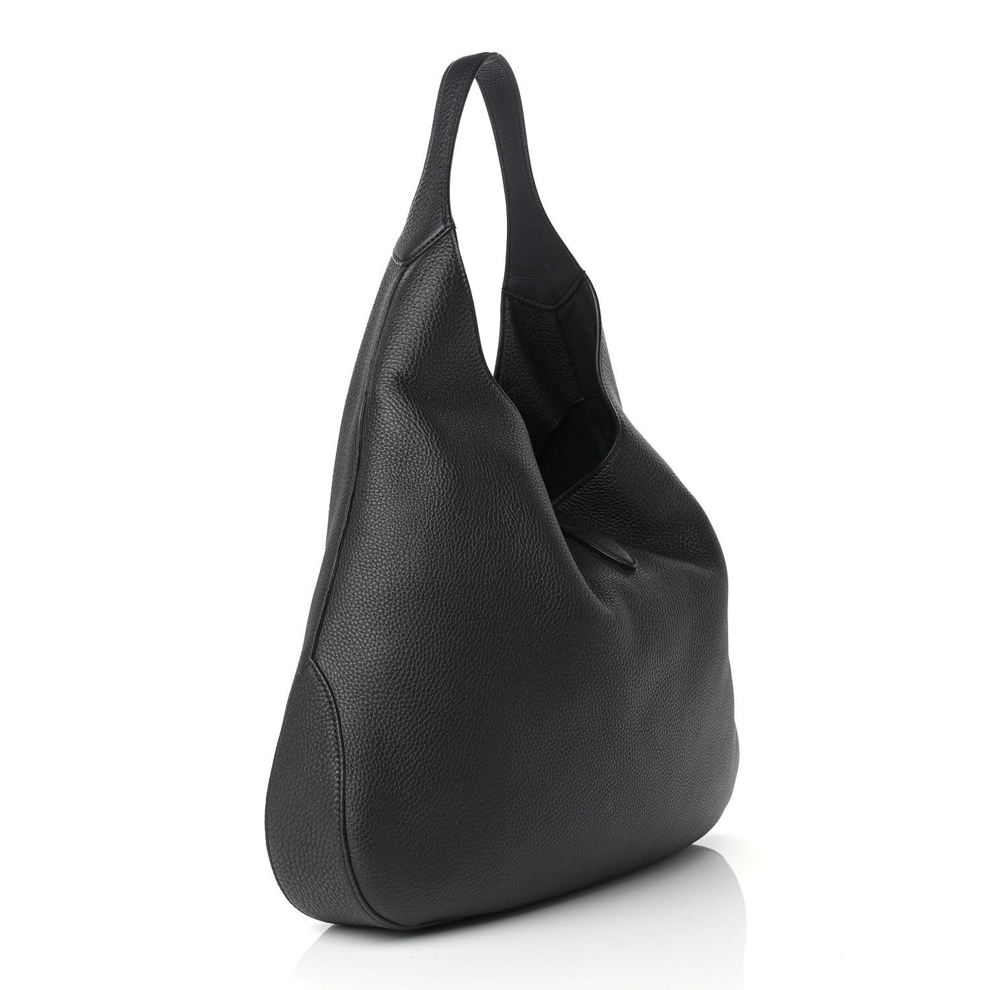 Soft Grained Calfskin Large Jackie Hobo Black